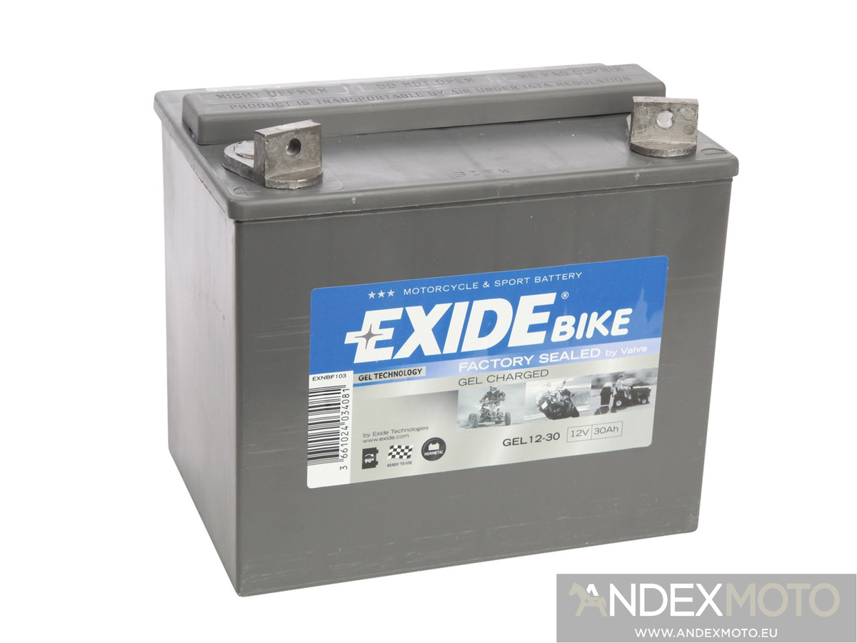 Battery 12V 30Ah GEL1230 EXIDE MOTOCYCLE BATTERIES \ Exide Gel