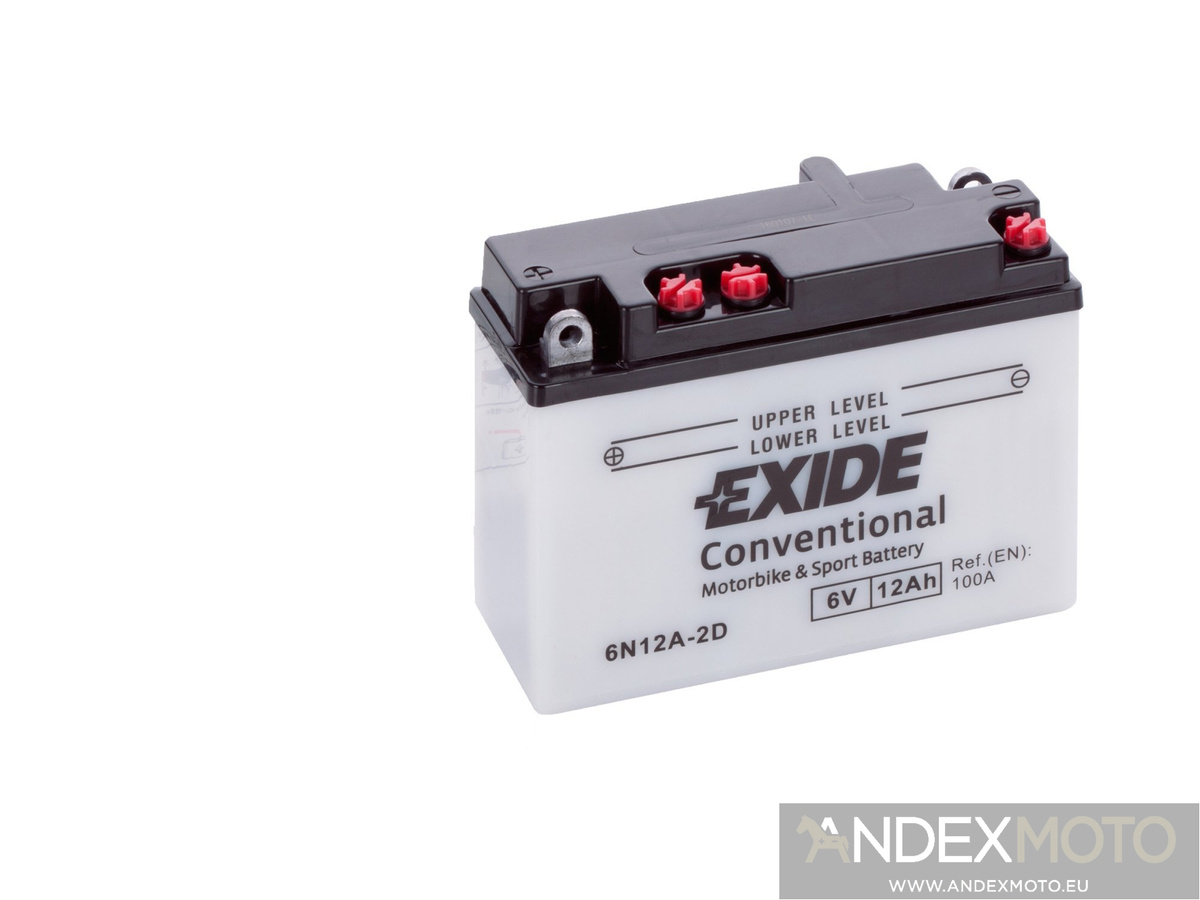 Battery 6V 12Ah 6N12A2D EXIDE MOTOCYCLE BATTERIES \ CONVENTIONAL 6V