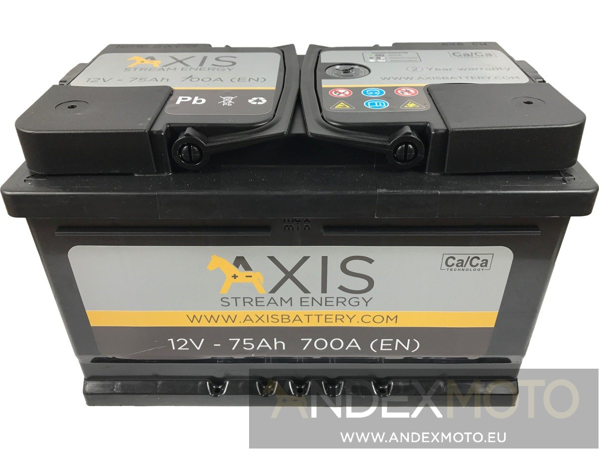 Akumulator AXIS 12V 75Ah CB712 CA722 S4007 S5007 CAR BATTERIES \ AXIS