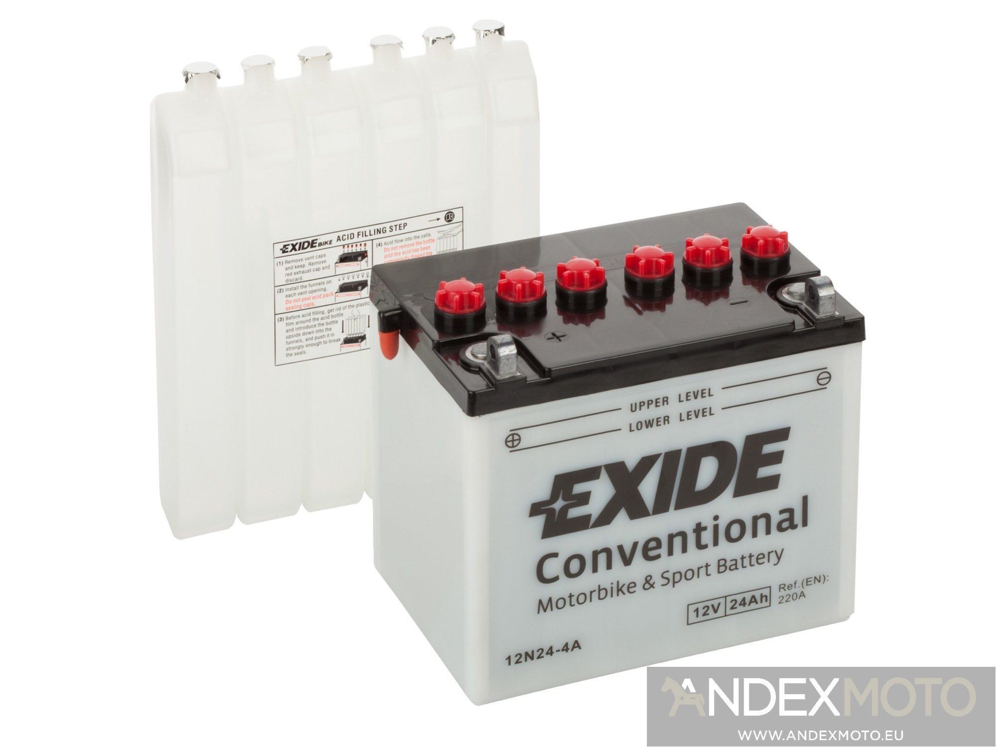 Battery 12V 24Ah 12N244A EXIDE Bike MOTOCYCLE BATTERIES