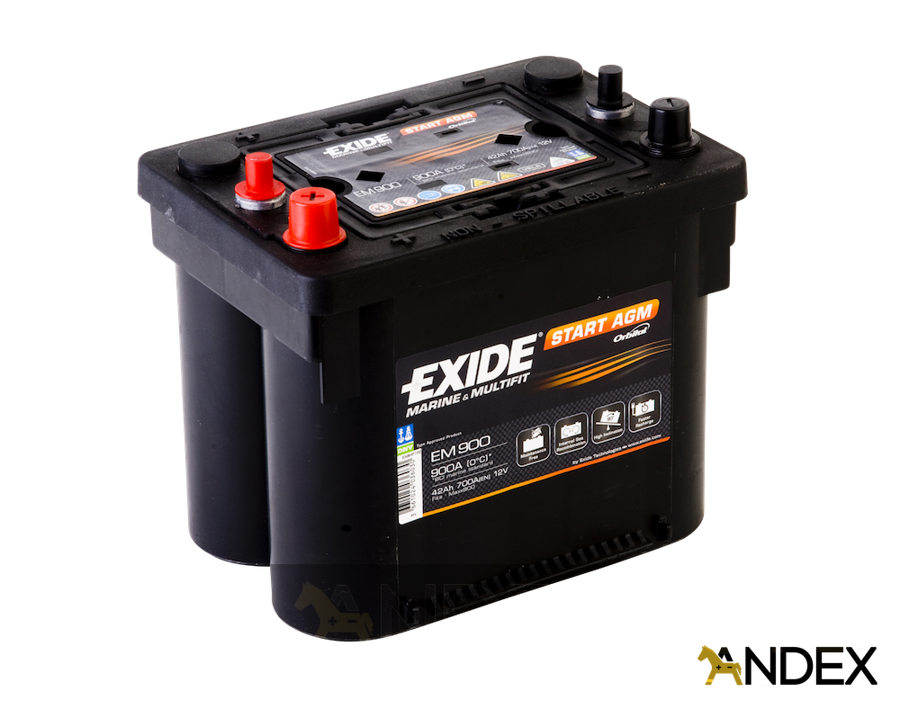 Battery 12V 50Ah EXIDE START AGM EM1000 SPECIAL BATTERIES \ Exide