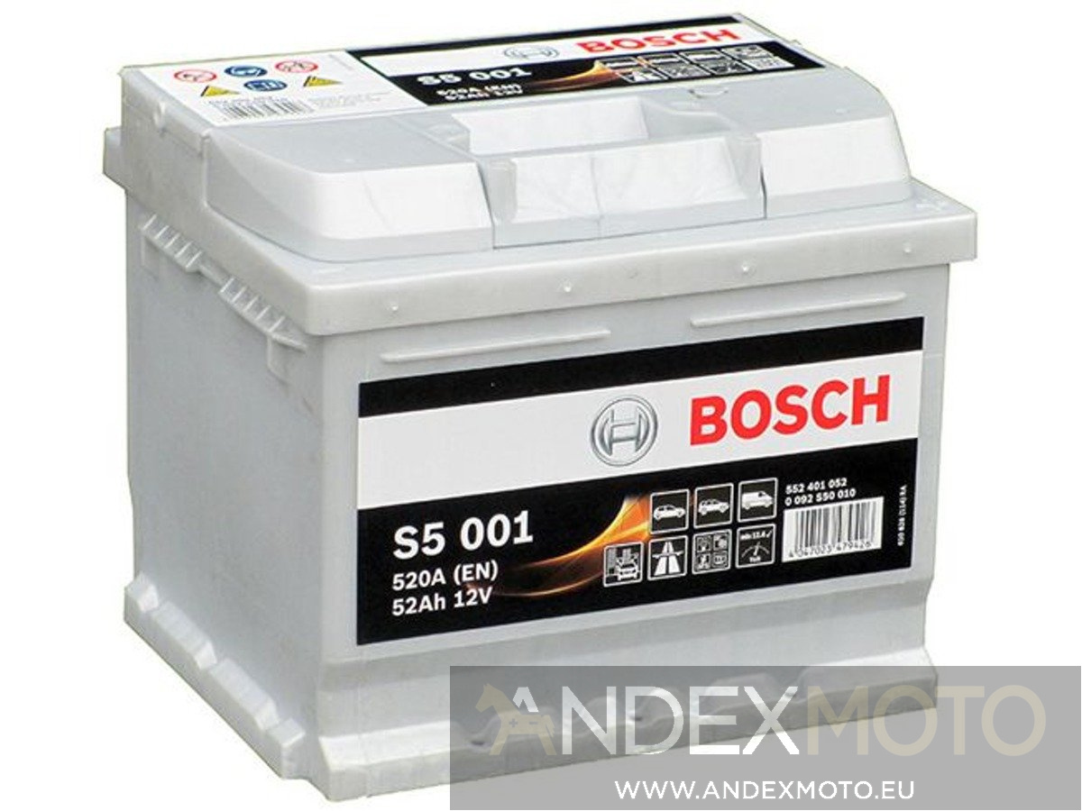 Akumulator 12V 52Ah BOSCH S5 CA472 S5001 C6 C22 CAR BATTERIES \ BOSCH