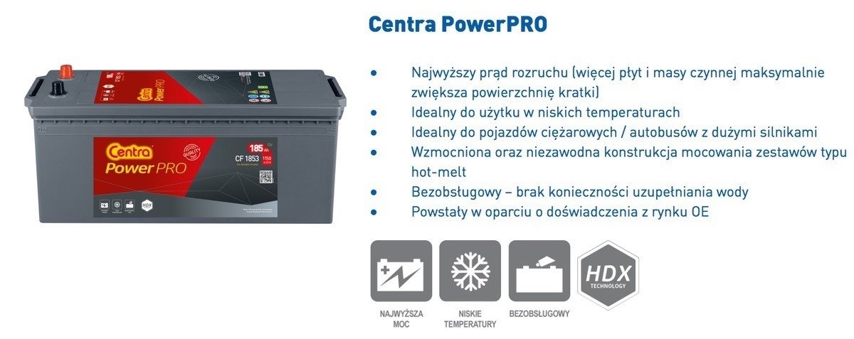 Akumulator 12V 142Ah CENTRA PowerPRO CF1420