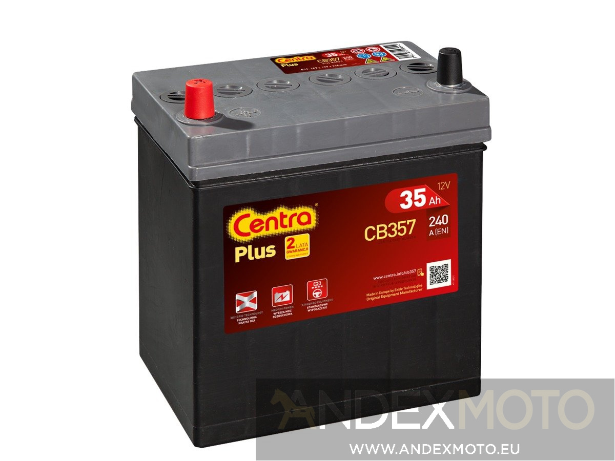 Akumulator 12V  35Ah CENTRA PLUS CB357 S4019 A15