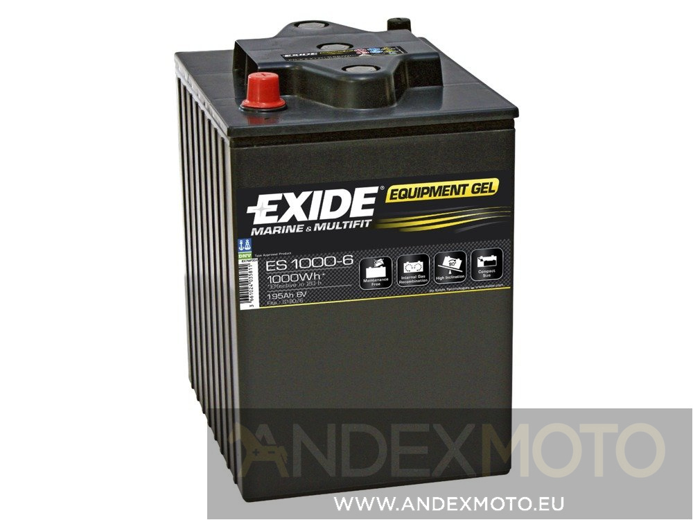 Battery 6V 195Ah EXIDE EQUIPMEN.GEL ES1000-6