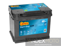Akumulator 12V 60Ah CENTRA START-STOP AGM CK600