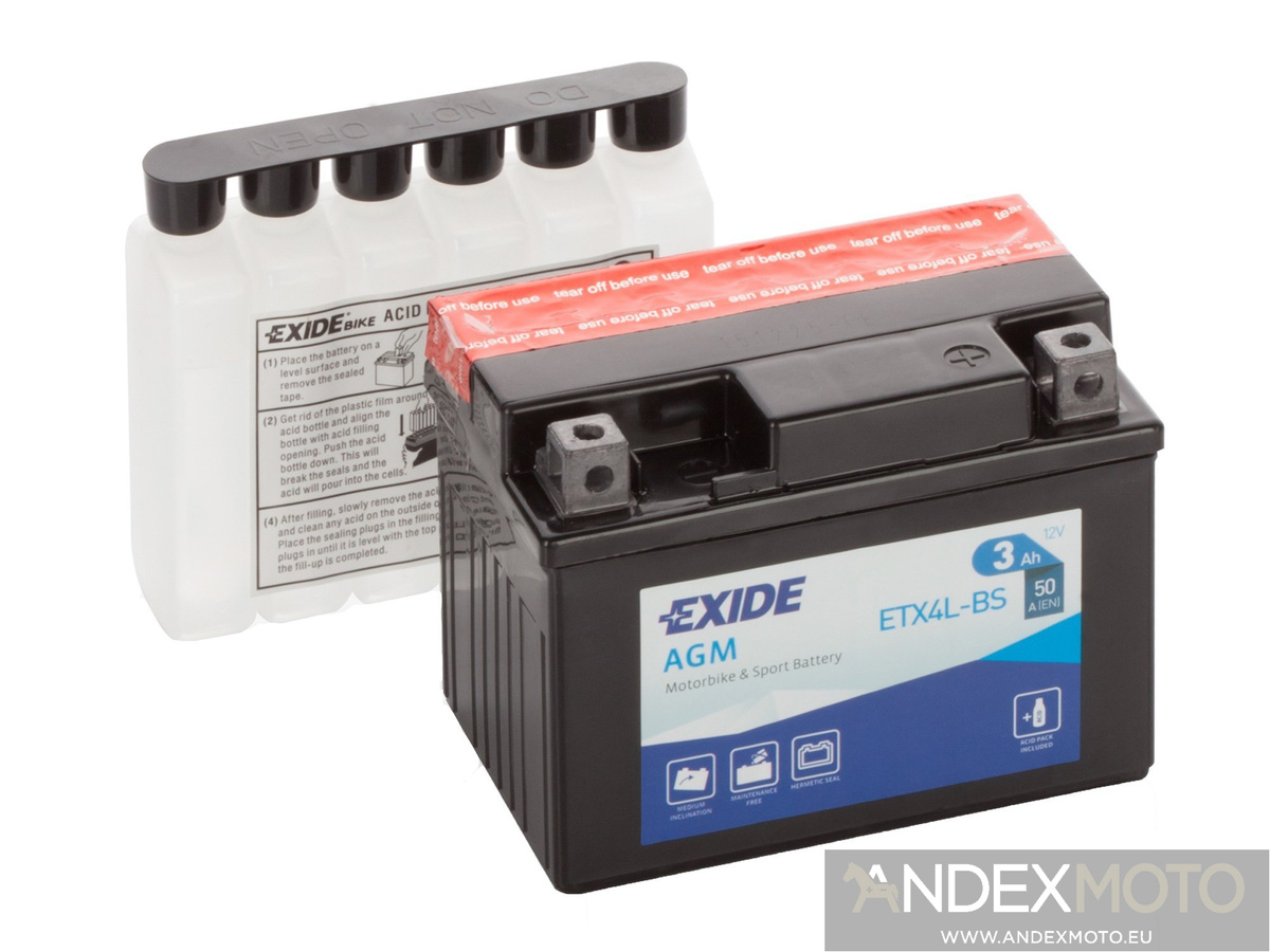Battery 12V   3Ah YTX4L-BS EXIDE 