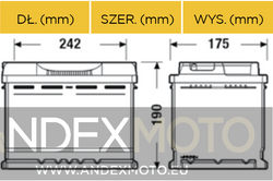 Akumulator 12V  64Ah CENTRA FUTURA CARBON CA640
