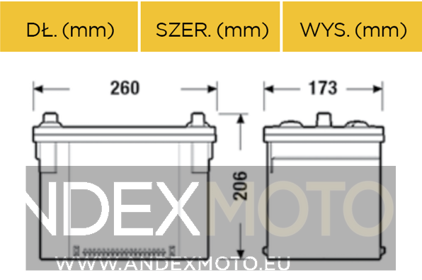 Battery 12V  58Ah EXIDE START-STOP AGM EK508