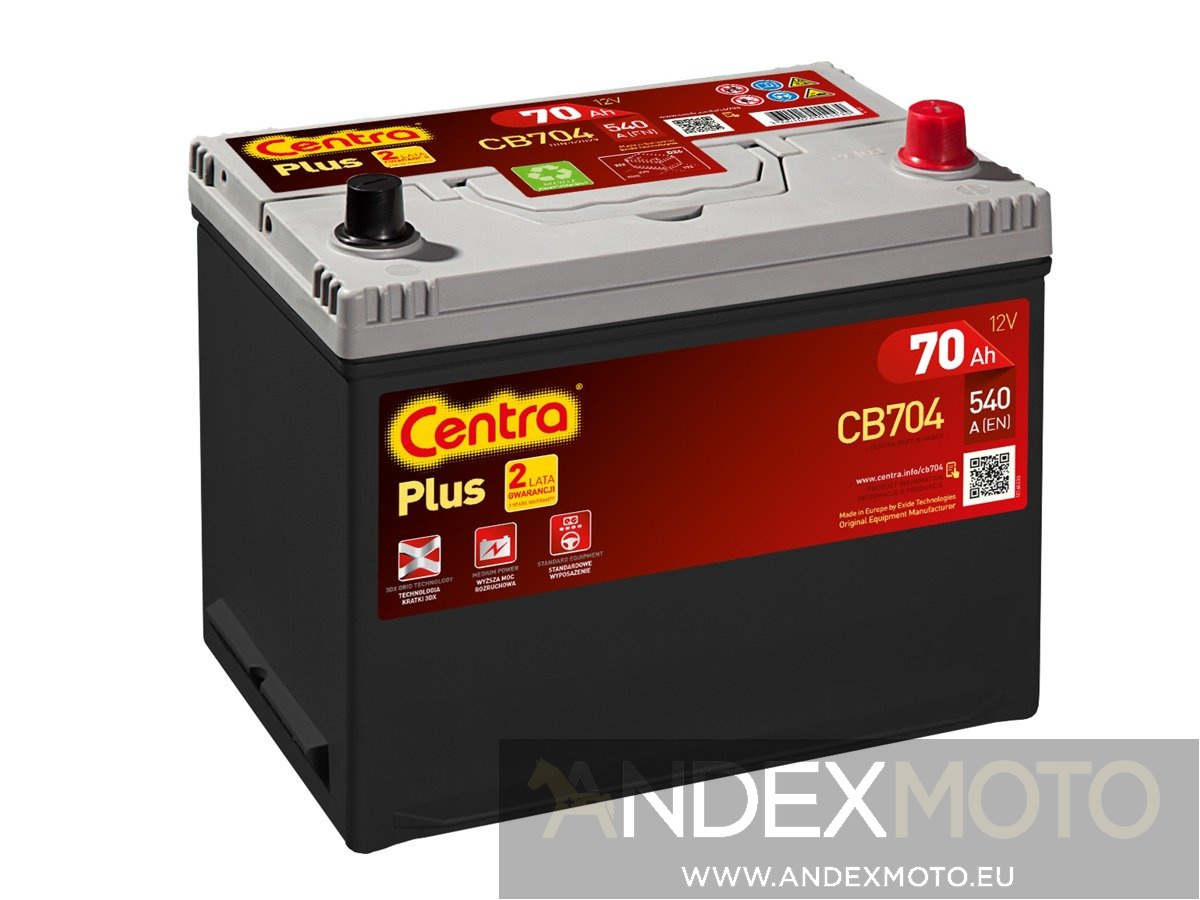 Akumulator 12V 70Ah CENTRA PLUS CB704 S4026 E23