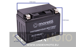 Akumulator AGM (Gel) MTZ14S 11,2 Ah Moretti