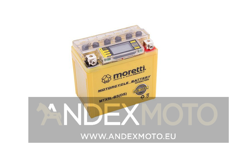 Akumulator AGM I-Gel MTX5L-BS 5Ah Moretti wskaźnik