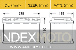 Akumulator 12V 70Ah CENTRA STANDARD CC700