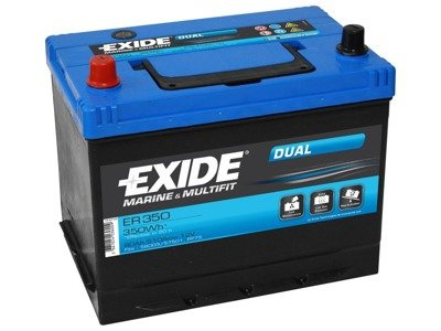 Battery 12V  80Ah EXIDE DUAL ER350