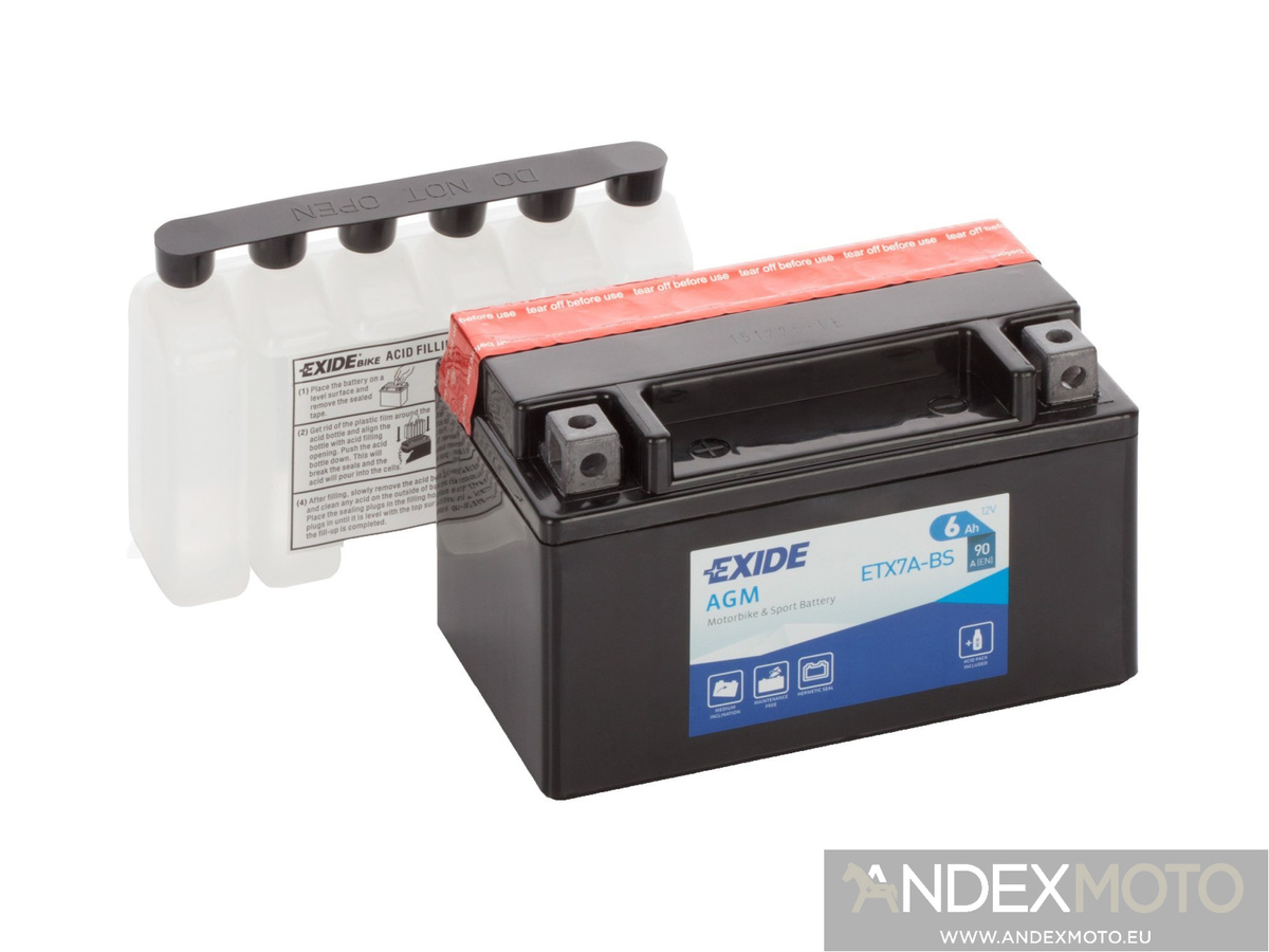 Akumulator EXIDE ETX7A-BS YTX7A-BS CBTX7A-BS 6Ah