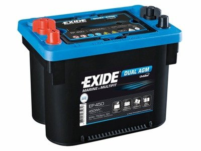 Battery 12V  50Ah EXIDE DUAL AGM EP450