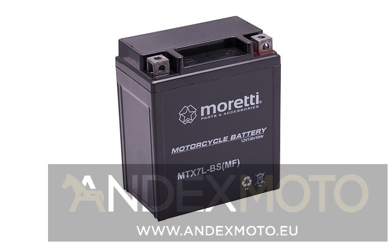 Akumulator AGM (Gel) MTX7L-BS 7 Ah Moretti