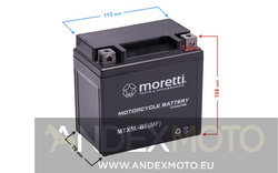 Akumulator AGM (Gel) MTX5L-BS 5 Ah Moretti