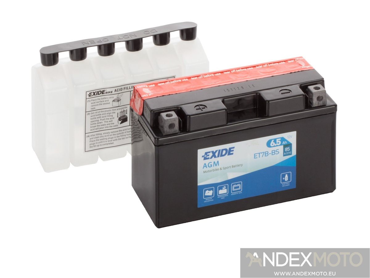 Battery 12V   6,5Ah YT7B-BS EXIDE 