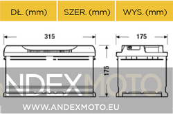 Akumulator 12V 75Ah CENTRA START-STOP EFB CL752