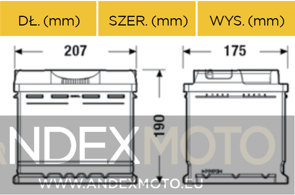 Akumulator 12V 52Ah C22 VARTA Blue