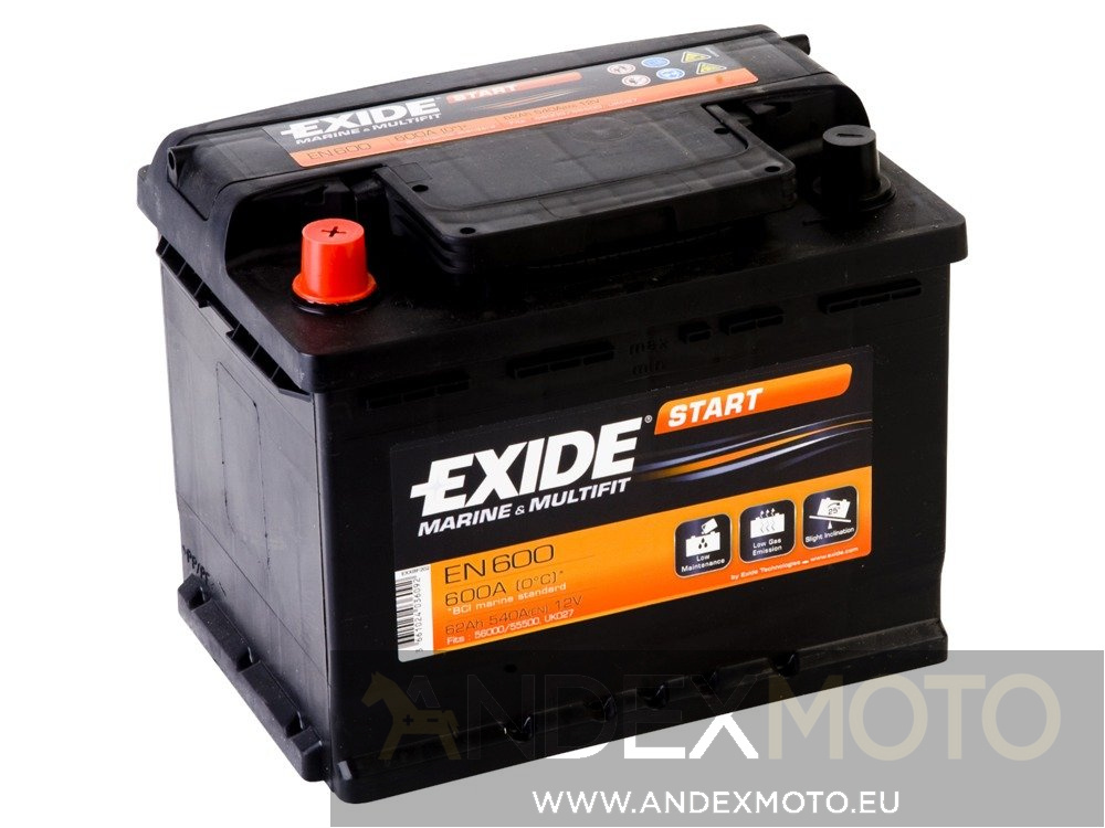 Battery 12V  62Ah EXIDE START EN600