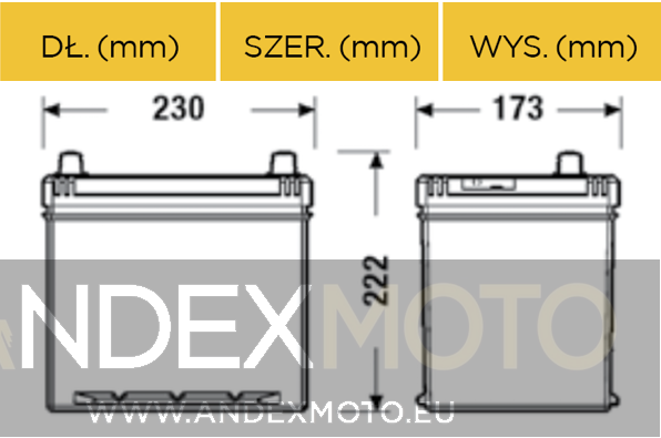 Akumulator 12V 60Ah CENTRA PLUS CB605