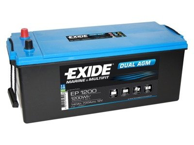 Battery 12V 140Ah EXIDE DUAL AGM EP1200