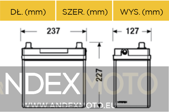 Akumulator 12V 45Ah VOLTMASTER 54524