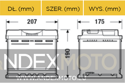 Akumulator 12V 50Ah CENTRA PLUS CB500