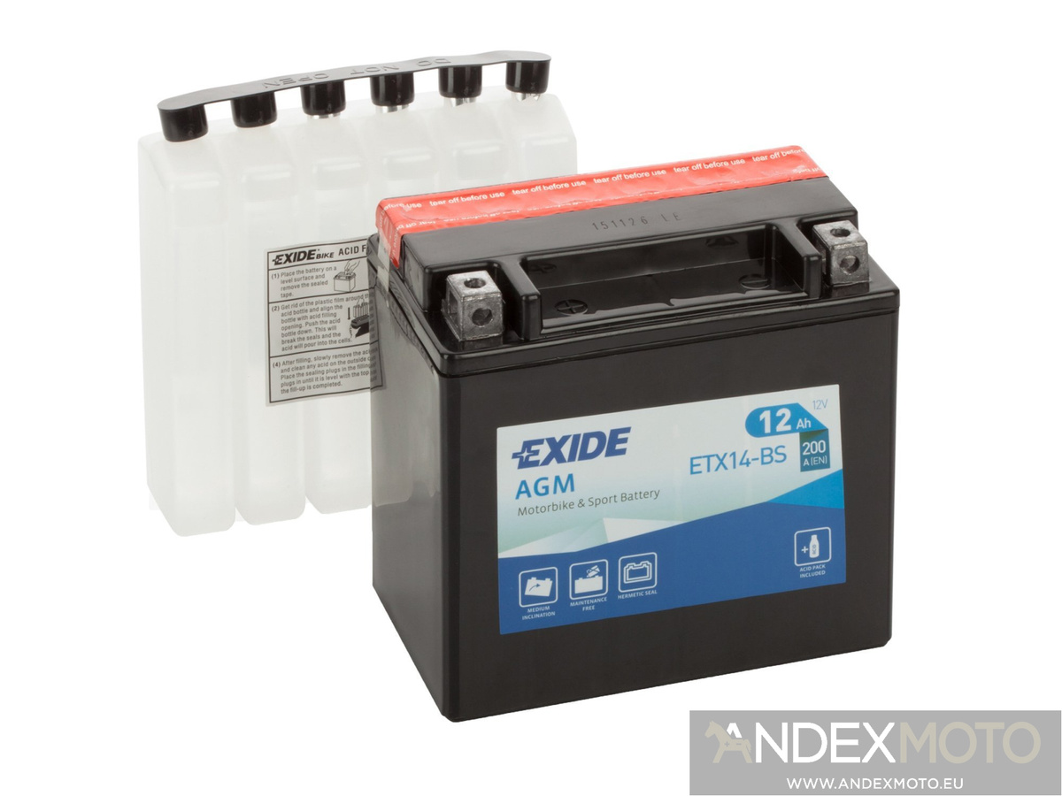 Battery 12V  14Ah YTX14-BS EXIDE 
