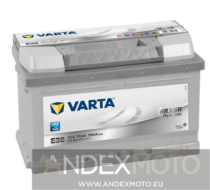 Akumulator 12V 74Ah E38 VARTA Silver CA722 S5007