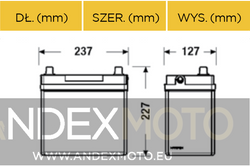 Akumulator 12V 45Ah VOLTMASTER 54523
