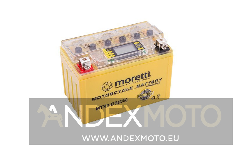 Akumulator AGM I-Gel MTX9-BS 8Ah Moretti wskaźnik