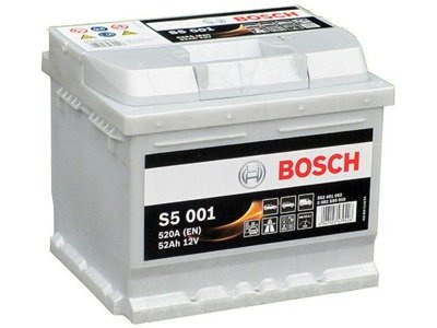 Akumulator 12V 52Ah BOSCH S5 CA472 S5001 C6 C22