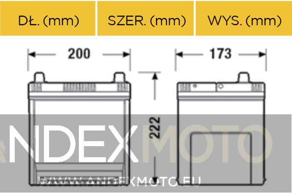 Akumulator 12V 50Ah CENTRA PLUS CB504