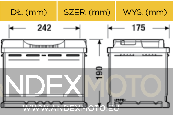 Akumulator 12V 60Ah CENTRA START-STOP EFB CL600