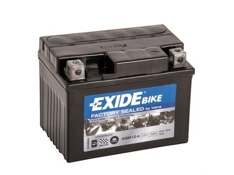 Akumulator EXIDE AGM12-4 (YB4L-B YTX4L-BS)  3Ah