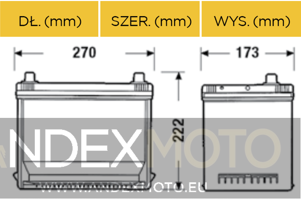 Akumulator 12V 70Ah CENTRA PLUS CB705