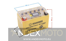 Akumulator AGM I-Gel MTX9-BS 8Ah Moretti wskaźnik