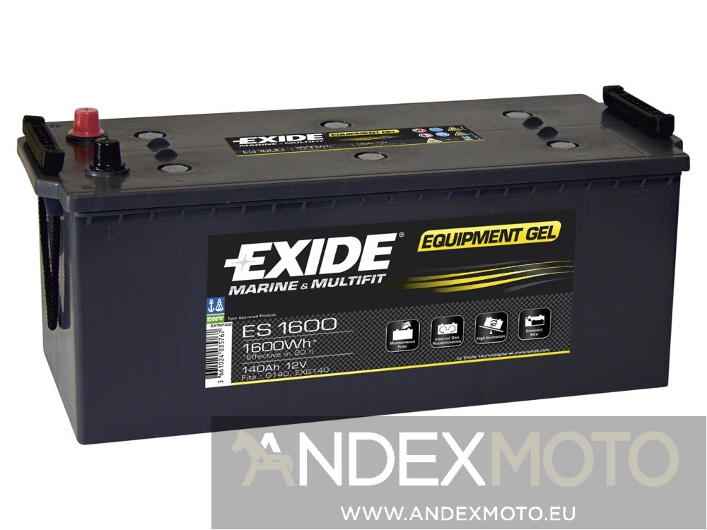 Akumulator 12V 140Ah EXIDE EQUIPMENT GEL ES1600